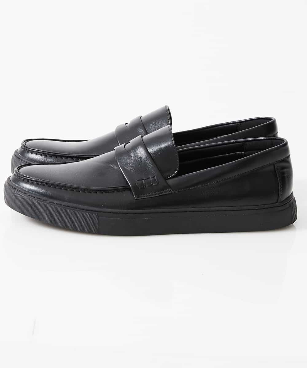 MS6GQ24100 MK MICHEL KLEIN HOMME(MKミッシェルクランオム) レザータッチローファー ブラック