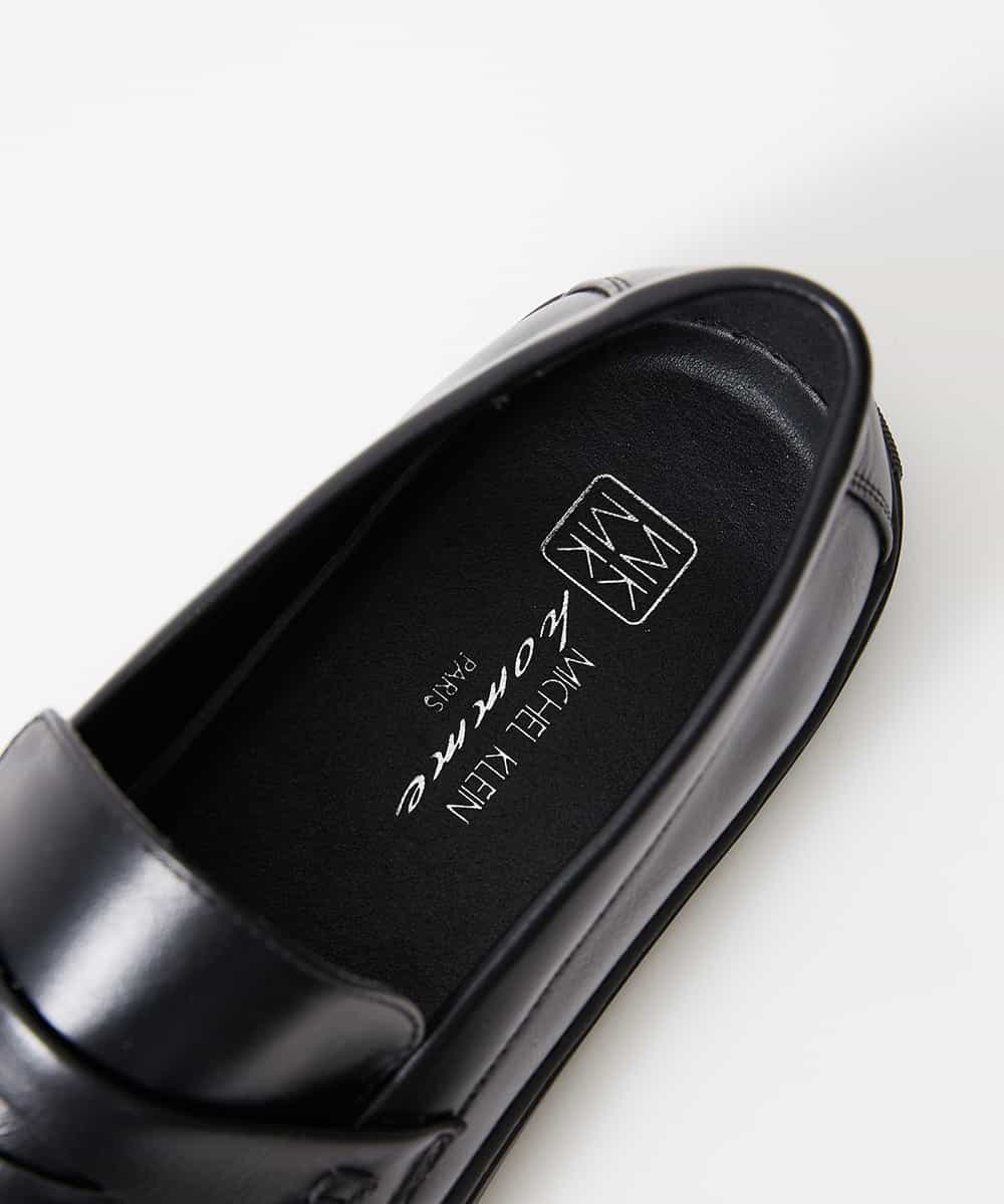 MS6GQ24100 MK MICHEL KLEIN HOMME(MKミッシェルクランオム) レザータッチローファー ブラック