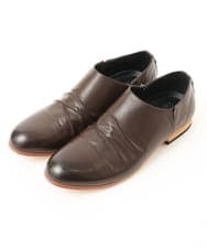 MS6GW76120 MK MICHEL KLEIN HOMME(MKミッシェルクランオム) ドレープスリッポンシューズ ブラウン(87)