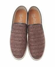 MS6HD06095 MK MICHEL KLEIN HOMME(MKミッシェルクランオム) 編み込みデザインスリッポン ブラウン
