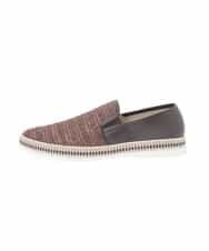 MS6HD06095 MK MICHEL KLEIN HOMME(MKミッシェルクランオム) 編み込みデザインスリッポン ブラウン