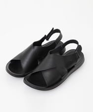 MS6HW82080 MK MICHEL KLEIN HOMME(MKミッシェルクランオム) クロスベルトストラップサンダル ブラック