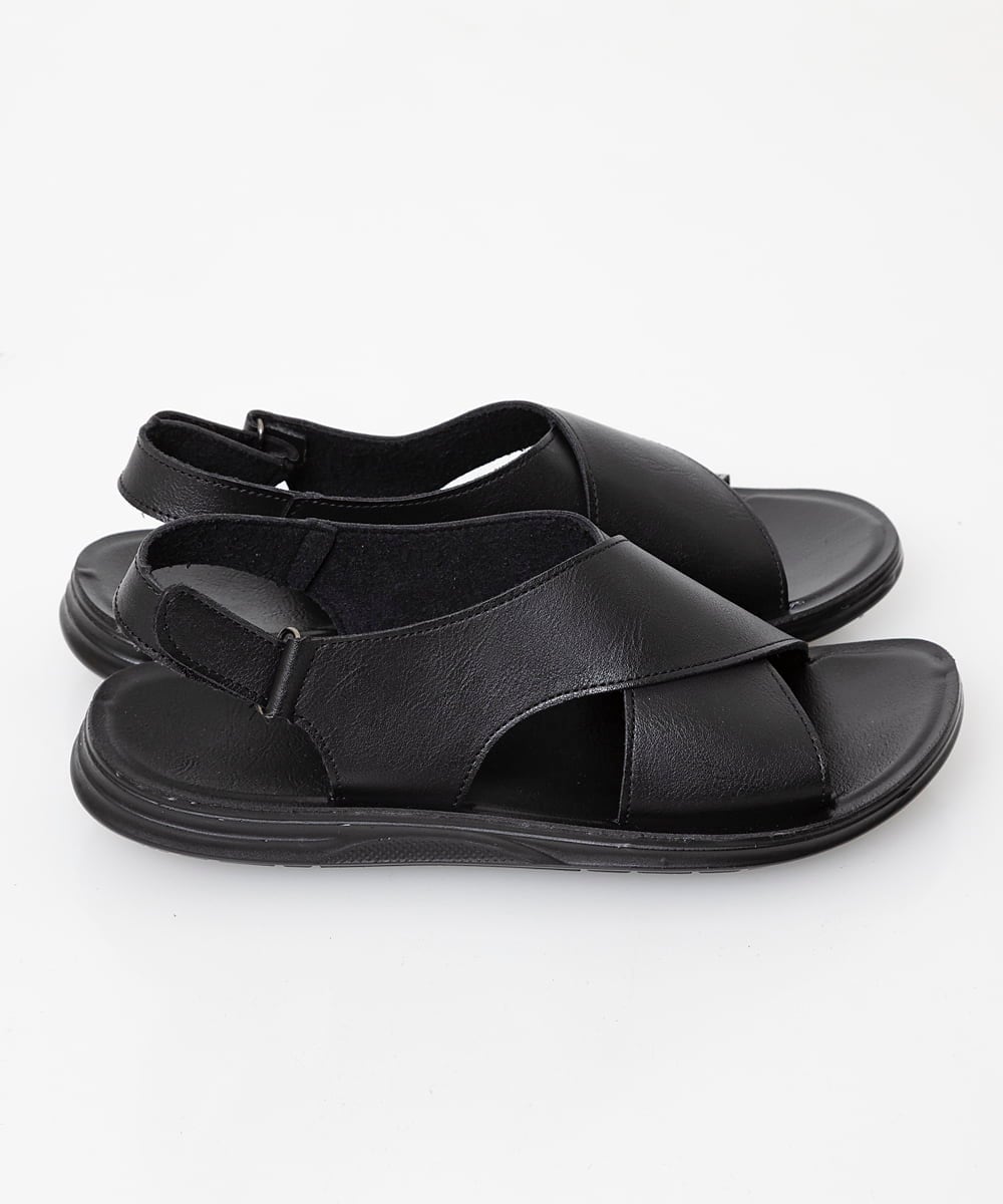 MS6HW82080 MK MICHEL KLEIN HOMME(MKミッシェルクランオム) クロスベルトストラップサンダル ブラック
