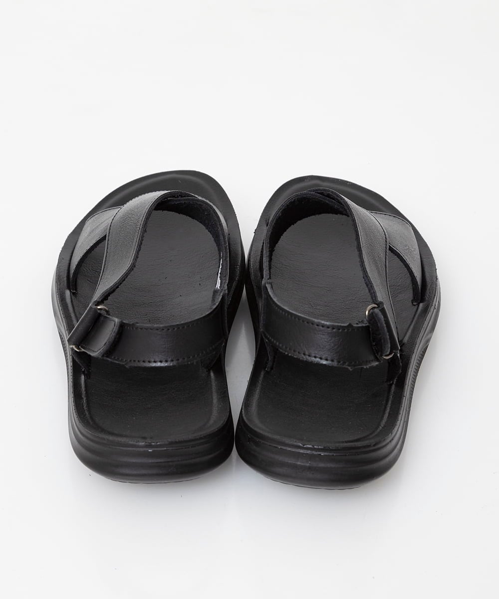 MS6HW82080 MK MICHEL KLEIN HOMME(MKミッシェルクランオム) クロスベルトストラップサンダル ブラック