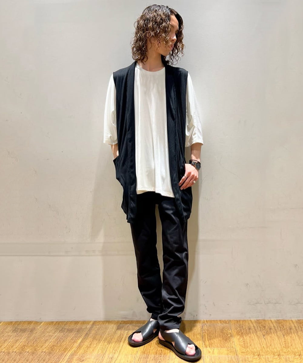 MS6HW82080 MK MICHEL KLEIN HOMME(MKミッシェルクランオム) クロスベルトストラップサンダル ブラック
