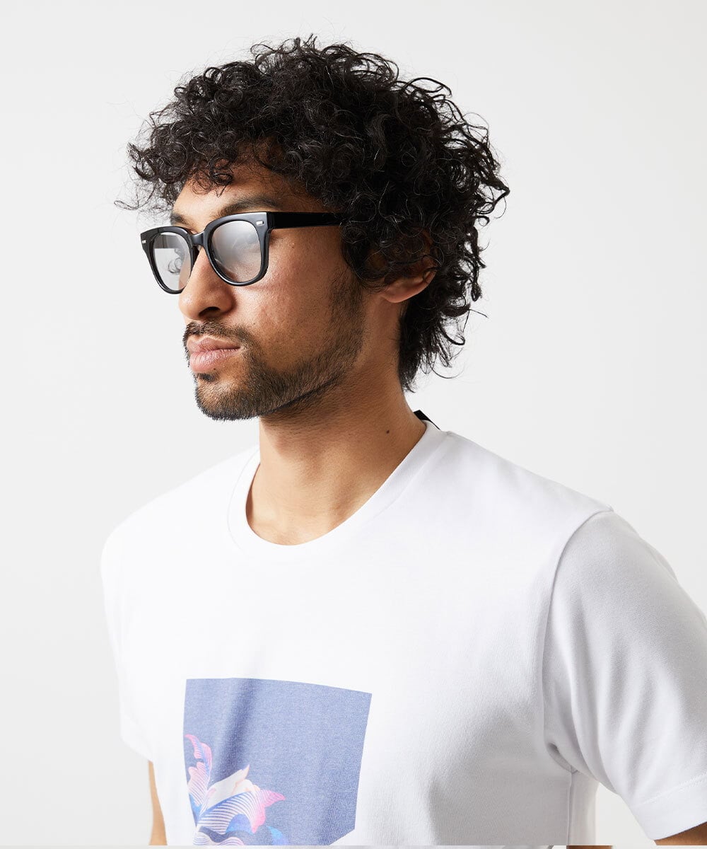 MSYGB01050 MK MICHEL KLEIN HOMME(MKミッシェルクランオム) ウェリントンフレームサングラス ライトグレー
