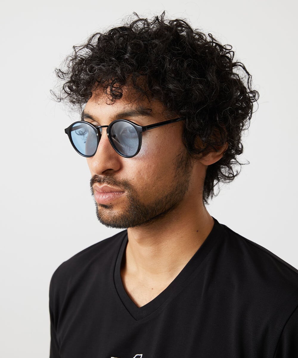MSYGB02050 MK MICHEL KLEIN HOMME(MKミッシェルクランオム) ボストンフレームサングラス ライトブルー