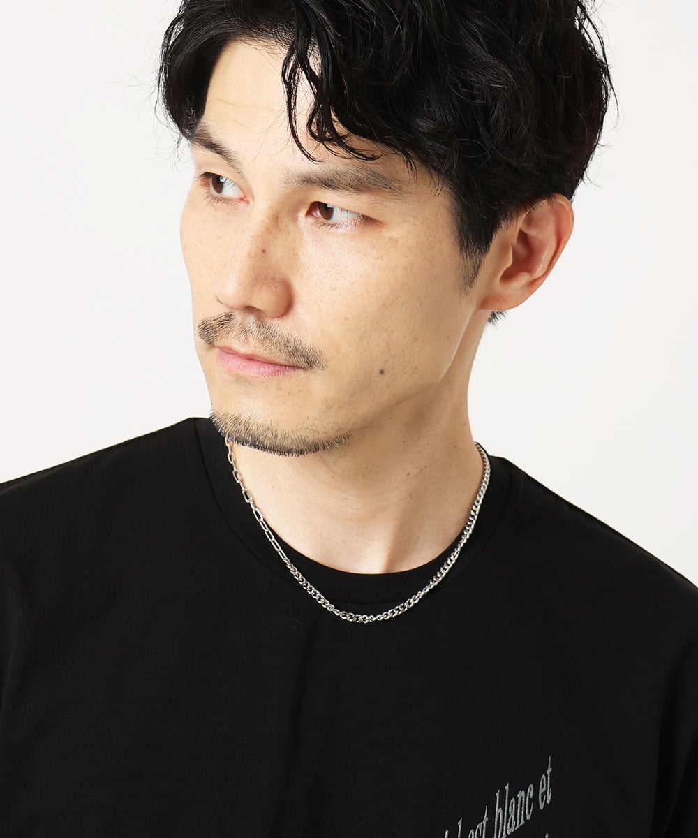 MSYGB08040 MK MICHEL KLEIN HOMME(MKミッシェルクランオム) ケーブルチェーンネックレス シルバー
