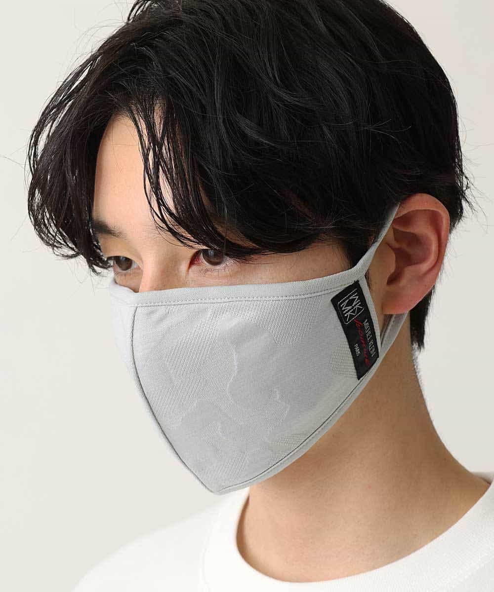 MSYGN03020 MK MICHEL KLEIN HOMME(MKミッシェルクランオム) 【洗える/返品不可】ブランドマスク（2枚セット）/カモフラ ネイビー(57)