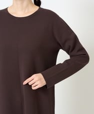 NGAJD11390 GIANNI LO GIUDICE(ジャンニ ロ ジュディチェ) [洗える]ヴィスコースミラノワンピース ブラウン