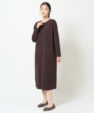 NGAJD11390 GIANNI LO GIUDICE(ジャンニ ロ ジュディチェ) [洗える]ヴィスコースミラノワンピース ブラウン