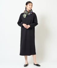 NGAJD11390 GIANNI LO GIUDICE(ジャンニ ロ ジュディチェ) [洗える]ヴィスコースミラノワンピース ブラウン
