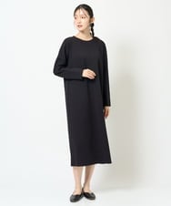 NGAJD11390 GIANNI LO GIUDICE(ジャンニ ロ ジュディチェ) [洗える]ヴィスコースミラノワンピース ブラウン