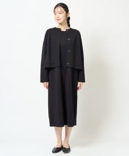 NGAJD11390 GIANNI LO GIUDICE(ジャンニ ロ ジュディチェ) [洗える]ヴィスコースミラノワンピース ブラウン