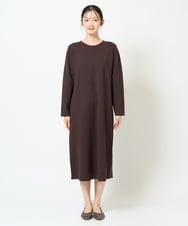 NGAJD11390 GIANNI LO GIUDICE(ジャンニ ロ ジュディチェ) [洗える]ヴィスコースミラノワンピース ブラウン