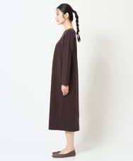 NGAJD11390 GIANNI LO GIUDICE(ジャンニ ロ ジュディチェ) [洗える]ヴィスコースミラノワンピース ブラウン
