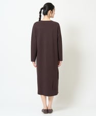 NGAJD11390 GIANNI LO GIUDICE(ジャンニ ロ ジュディチェ) [洗える]ヴィスコースミラノワンピース ブラウン