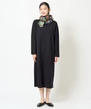 NGAJD11390 GIANNI LO GIUDICE(ジャンニ ロ ジュディチェ) [洗える]ヴィスコースミラノワンピース ブラック
