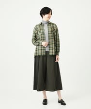 NGBAE10330 GIANNI LO GIUDICE(ジャンニ ロ ジュディチェ) 先染めチェックブラウス カーキ