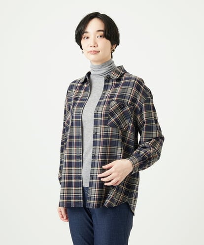 NGBAE10330 GIANNI LO GIUDICE 先染めチェックブラウス