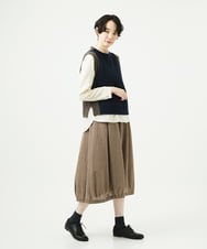 NGBAE23230 GIANNI LO GIUDICE(ジャンニ ロ ジュディチェ) [洗える]シャーリング起毛ブラウス アイボリー