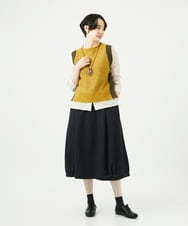 NGBAE23230 GIANNI LO GIUDICE(ジャンニ ロ ジュディチェ) [洗える]シャーリング起毛ブラウス アイボリー