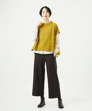 NGBAE23230 GIANNI LO GIUDICE(ジャンニ ロ ジュディチェ) [洗える]シャーリング起毛ブラウス アイボリー