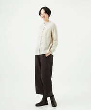 NGBAE23230 GIANNI LO GIUDICE(ジャンニ ロ ジュディチェ) [洗える]シャーリング起毛ブラウス アイボリー