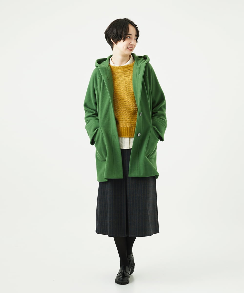 NGBAE23230 GIANNI LO GIUDICE(ジャンニ ロ ジュディチェ) [洗える]シャーリング起毛ブラウス アイボリー