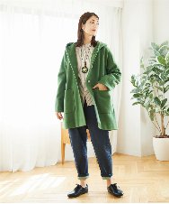 NGBAE23230 GIANNI LO GIUDICE(ジャンニ ロ ジュディチェ) [洗える]シャーリング起毛ブラウス ベージュ