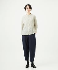 NGBAE23230 GIANNI LO GIUDICE(ジャンニ ロ ジュディチェ) [洗える]シャーリング起毛ブラウス ベージュ
