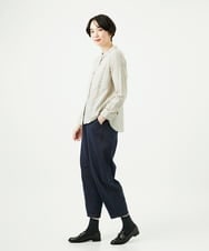 NGBAE23230 GIANNI LO GIUDICE(ジャンニ ロ ジュディチェ) [洗える]シャーリング起毛ブラウス ベージュ