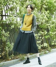 NGBAE23230 GIANNI LO GIUDICE(ジャンニ ロ ジュディチェ) [洗える]シャーリング起毛ブラウス ダークグレー