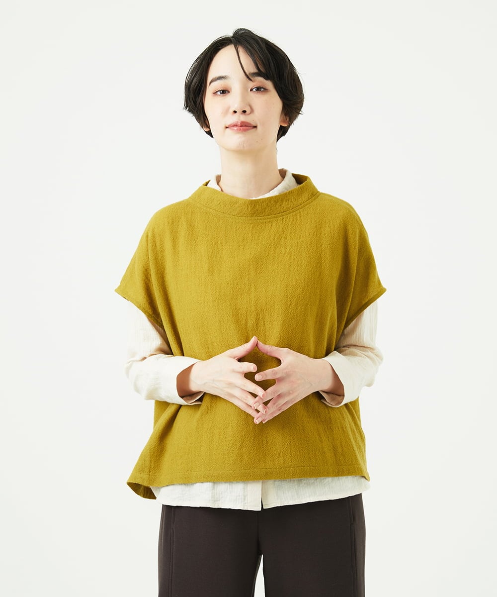 NGBAE36230 GIANNI LO GIUDICE(ジャンニ ロ ジュディチェ) リファインガーゼブラウス イエロー