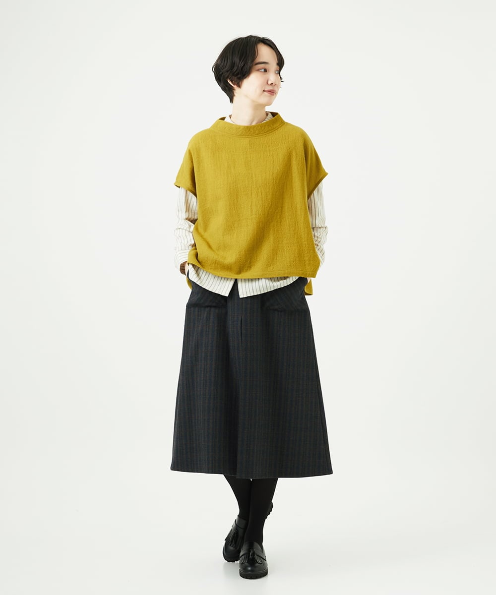 NGBAE36230 GIANNI LO GIUDICE(ジャンニ ロ ジュディチェ) リファインガーゼブラウス イエロー