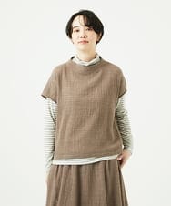 NGBAE36230 GIANNI LO GIUDICE(ジャンニ ロ ジュディチェ) リファインガーゼブラウス ベージュ