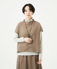 NGBAE36230 GIANNI LO GIUDICE(ジャンニ ロ ジュディチェ) リファインガーゼブラウス ベージュ