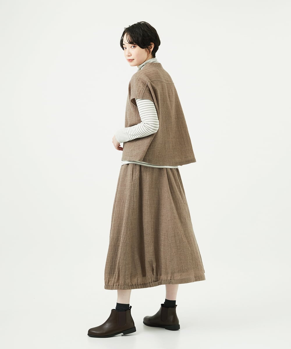 NGBAE36230 GIANNI LO GIUDICE(ジャンニ ロ ジュディチェ) リファインガーゼブラウス ベージュ