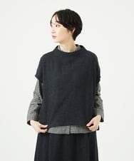 NGBAE36230 GIANNI LO GIUDICE(ジャンニ ロ ジュディチェ) リファインガーゼブラウス ダークグレー