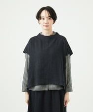 NGBAE36230 GIANNI LO GIUDICE(ジャンニ ロ ジュディチェ) リファインガーゼブラウス ダークグレー