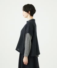 NGBAE36230 GIANNI LO GIUDICE(ジャンニ ロ ジュディチェ) リファインガーゼブラウス ダークグレー