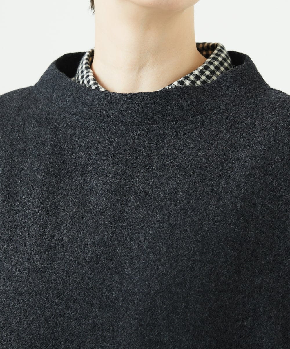 NGBAE36230 GIANNI LO GIUDICE(ジャンニ ロ ジュディチェ) リファインガーゼブラウス ダークグレー