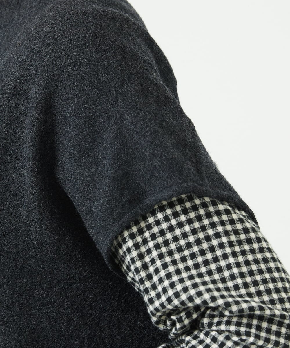 NGBAE36230 GIANNI LO GIUDICE(ジャンニ ロ ジュディチェ) リファインガーゼブラウス ダークグレー