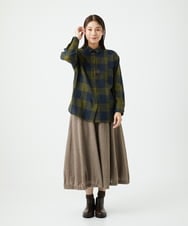 NGBAF15330 GIANNI LO GIUDICE(ジャンニ ロ ジュディチェ) [日本製]リファインガーゼブロックチェックブラウス イエロー