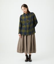 NGBAF15330 GIANNI LO GIUDICE(ジャンニ ロ ジュディチェ) [日本製]リファインガーゼブロックチェックブラウス イエロー