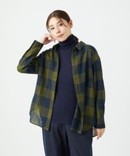 NGBAF15330 GIANNI LO GIUDICE(ジャンニ ロ ジュディチェ) [日本製]リファインガーゼブロックチェックブラウス イエロー