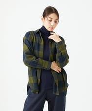 NGBAF15330 GIANNI LO GIUDICE(ジャンニ ロ ジュディチェ) [日本製]リファインガーゼブロックチェックブラウス イエロー