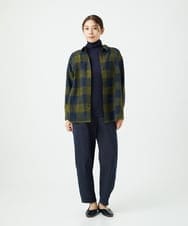 NGBAF15330 GIANNI LO GIUDICE(ジャンニ ロ ジュディチェ) [日本製]リファインガーゼブロックチェックブラウス イエロー