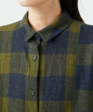 NGBAF15330 GIANNI LO GIUDICE(ジャンニ ロ ジュディチェ) [日本製]リファインガーゼブロックチェックブラウス イエロー