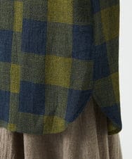 NGBAF15330 GIANNI LO GIUDICE(ジャンニ ロ ジュディチェ) [日本製]リファインガーゼブロックチェックブラウス イエロー